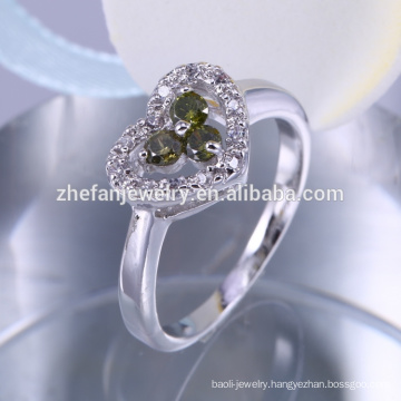 White Gold Plated Fashion Jewelry Female Ring for Wholesale,heart shape